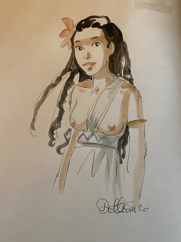 Isabelle Dethan, illustration originale, Portrait de Nakhtamon, 