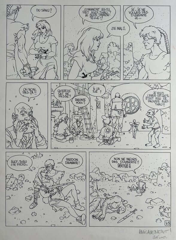 Arno, Alejandro Jodorowsky, Alef-Thau - Le roi borgne - Planche originale
