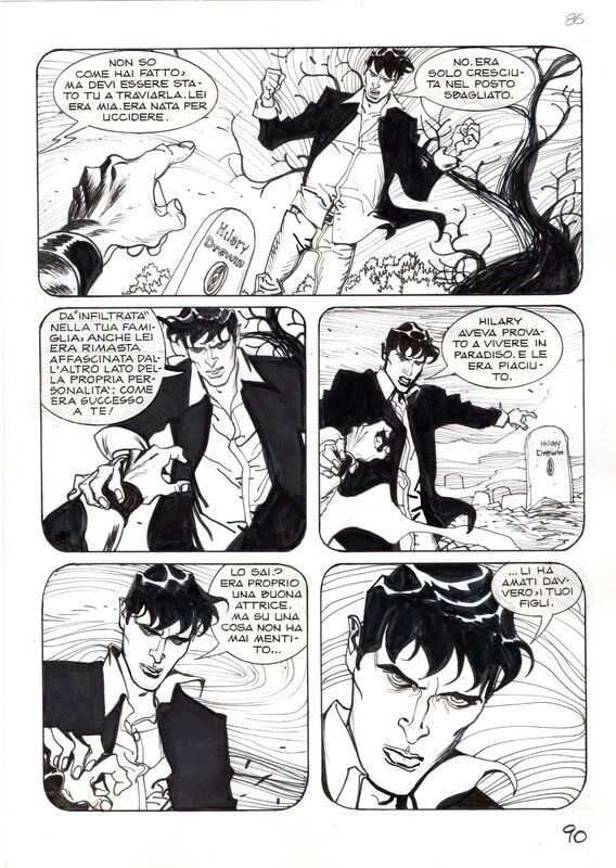 En vente - Nicola Mari, Dylan Dog #254 [Vite in gioco] - Planche originale