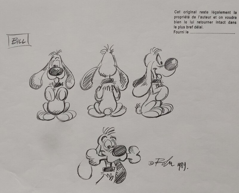 Jean Roba, Boule et Bill : Bill - Illustration originale