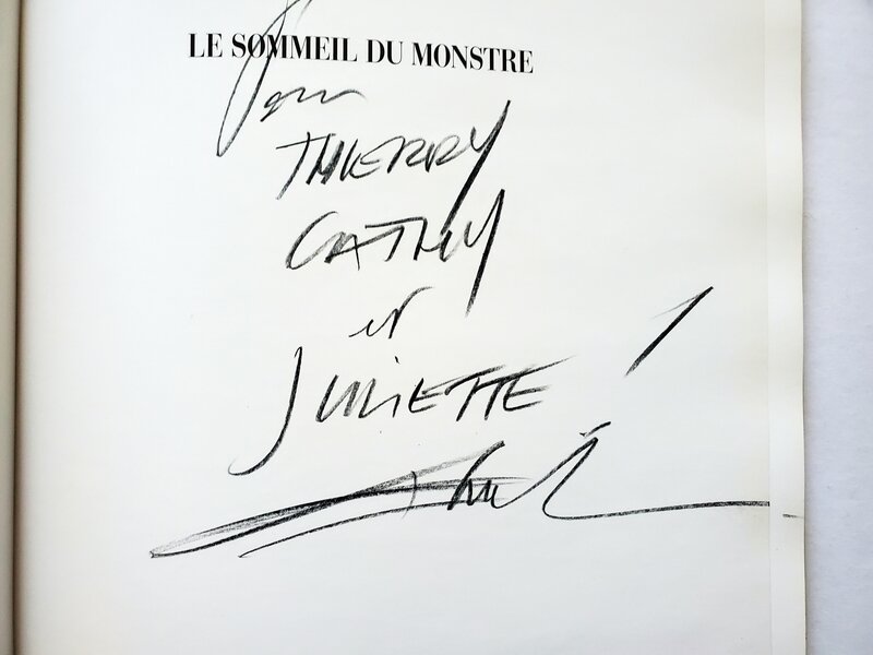 Enki Bilal, dédicace manuscrite   LE SOMMEIL DU MONSTRE - Dédicace
