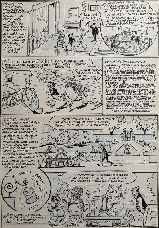 René Pellos, Les Pieds Nickelés et l'opération congélation - Comic Strip