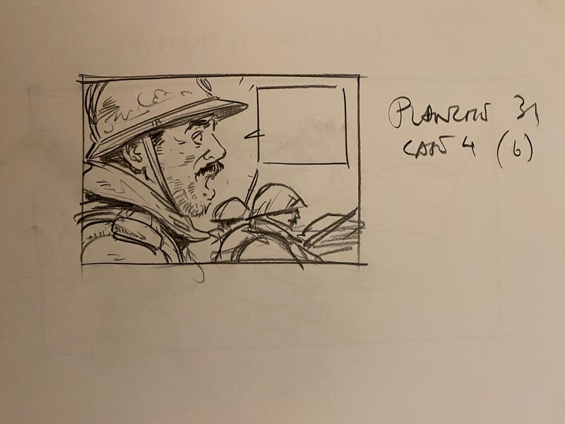 Stéphan Agosto, croquis préparatoire, 
