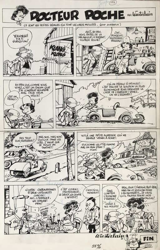 Wasterlain - Docteur Poche - Planche originale
