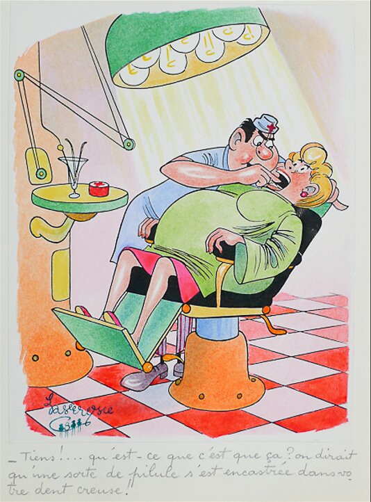 Dentiste by Jacques Lavergne - Original Illustration