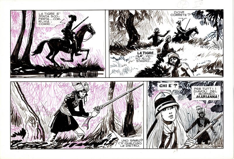 For sale - Hugo Pratt, Mino Milani, Sandokan - Le Tigre de Malaisie [c. 1, p. 017-II] - Comic Strip