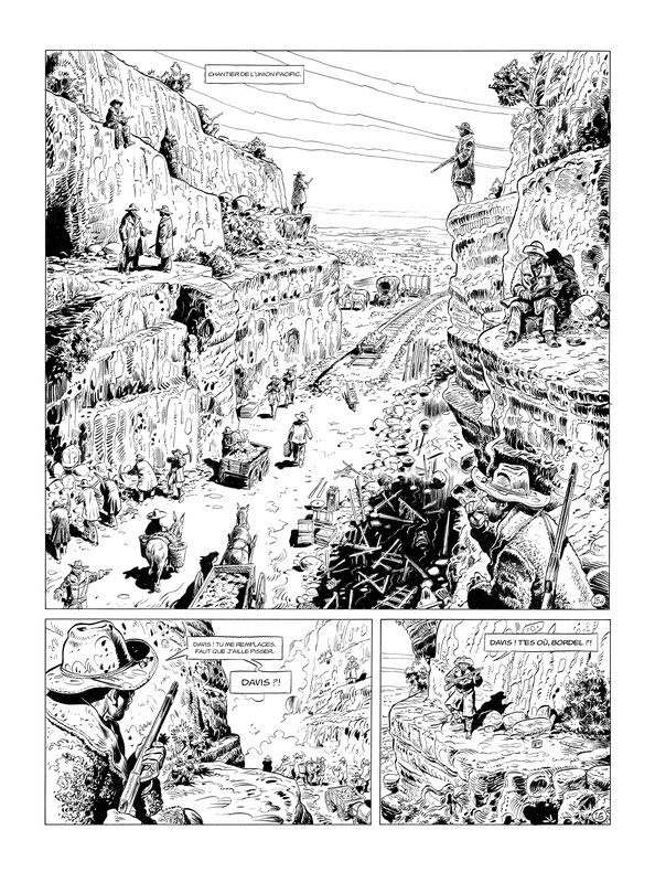 Lamontagne - Wild West t.4, pl.15 (grande case) - Planche originale