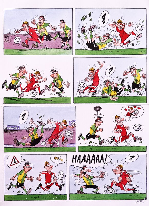 Les Foot furieux par Gürçan Gürsel - Planche originale