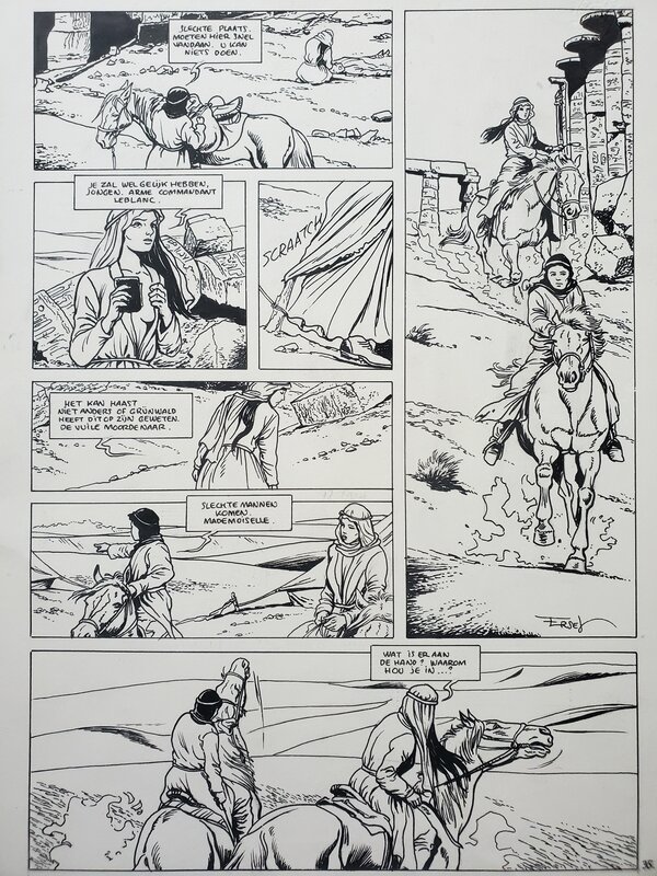 Ersel, LES VOILES   T1 ORIENT - Planche originale