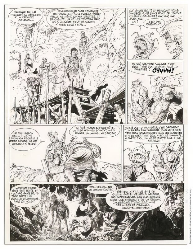 Hermann, La forteresse des Brumes - Planche originale