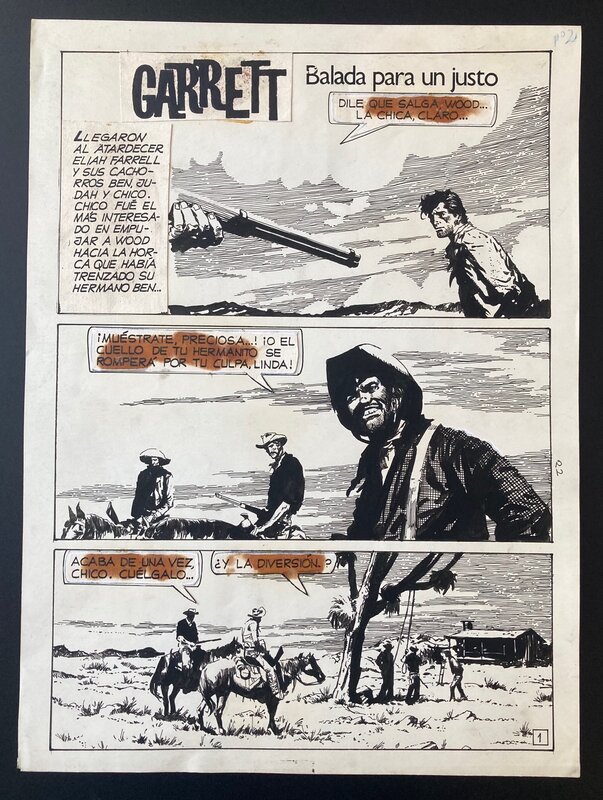 Arturo Del Castillo, Balada para un justo - Comic Strip