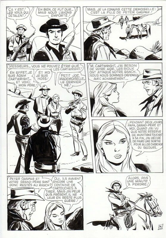 Fernando Fusco, Bonanza n° 38 - La langue fourchue de Taureau Rouge planche 3 - Comic Strip