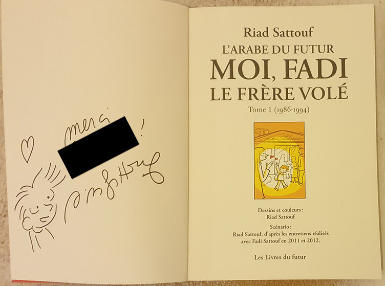 Riad Sattouf, Moi, Fadi le frère volé tome 1 - Dédicace