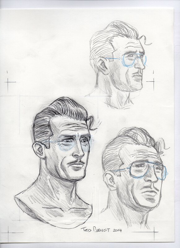 En vente - Ted Benoit, Ray Banana - Recherche de personnage pour le Buste - 2014 - Œuvre originale