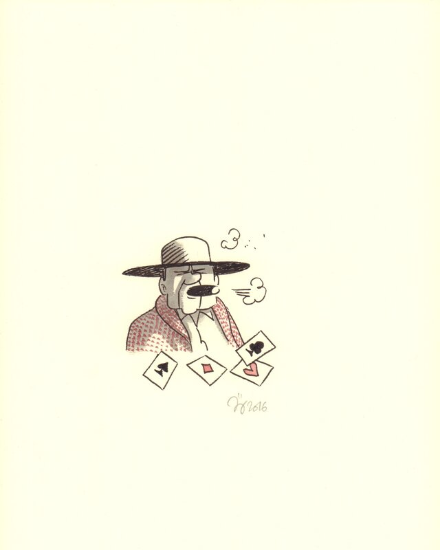 En vente - Jérôme Jouvray, Famous Gambler Alice Poker - Dédicace