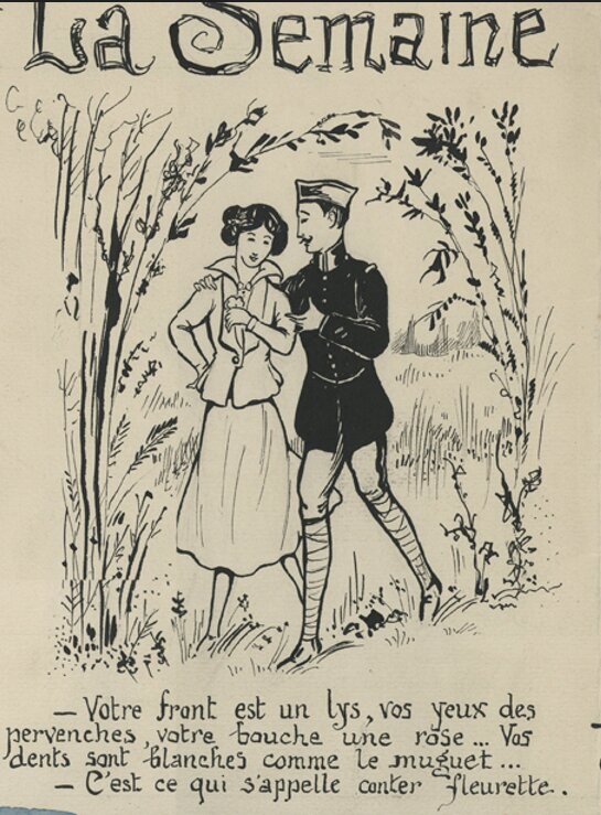 Luc Mégret, Le bouquet (Dentiste) - Illustration originale