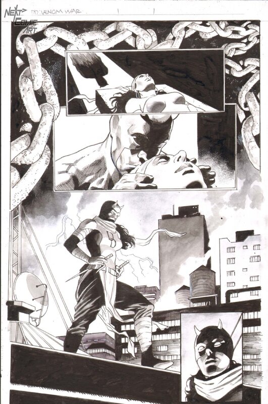 Venom War:Daredevil par Lan Medina - Planche originale