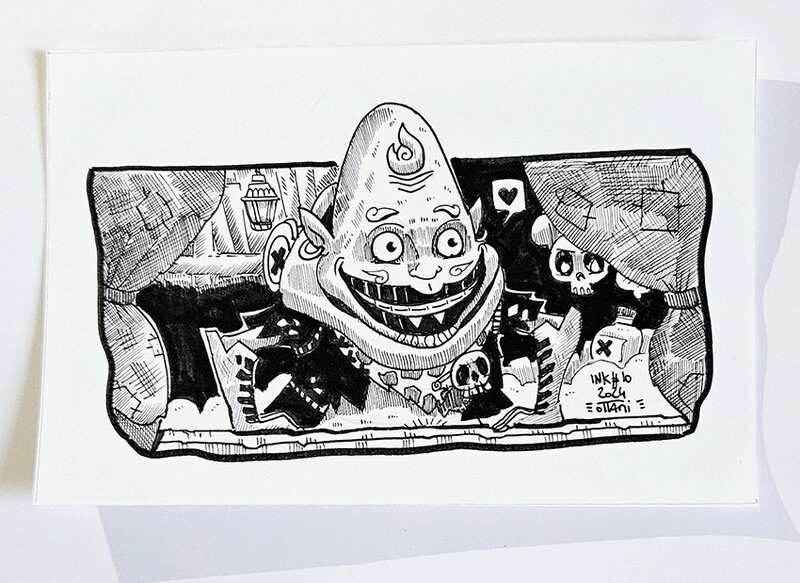 oTTami, Dessin original de l'Inktober 2024 : Kilton de Zelda Breath of the Wild et Totk ! - Illustration originale