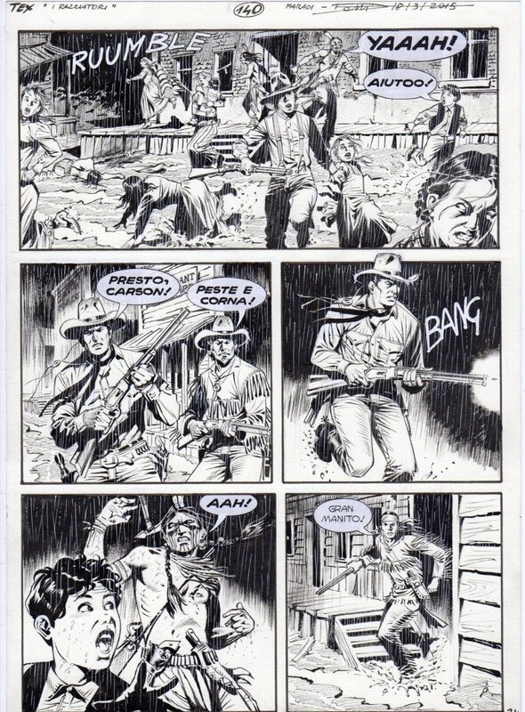 Tex Ghost Town par Maurizio Dotti - Planche originale