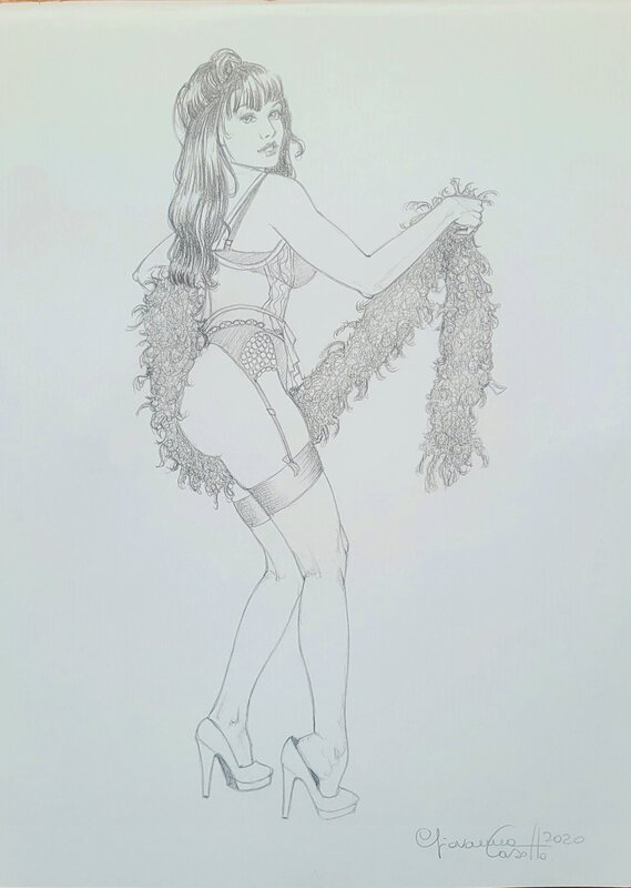 Femme au boa par Giovanna Casotto - Illustration originale