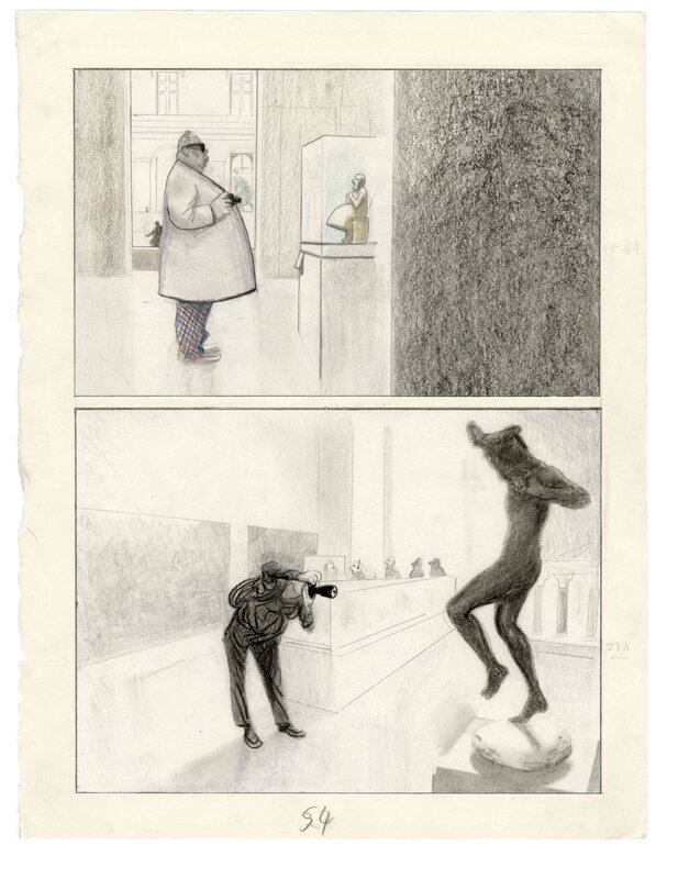 For sale - David Prudhomme, Planche originale de La traversée du Louvre - Comic Strip