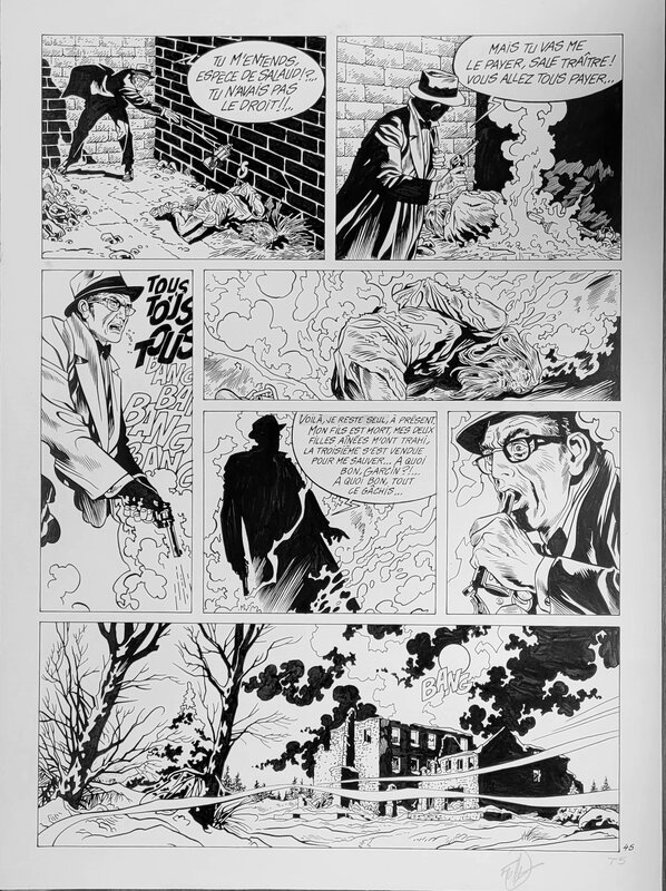 Francis Vallès, Jean Van Hamme, Les MAITRES DE L'ORGE - Planche originale