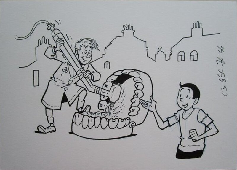 Dentiste par Luc Morjeau - Illustration originale