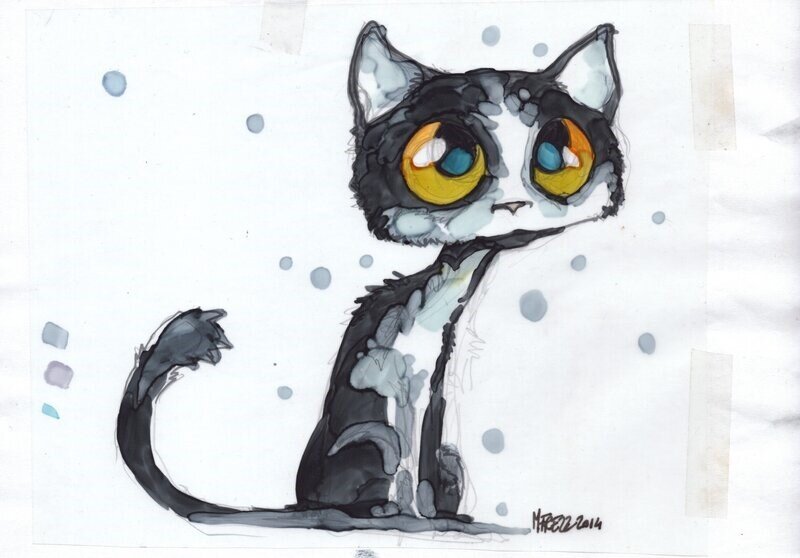 Il gatto stregato par Massimiliano Frezzato - Illustration originale