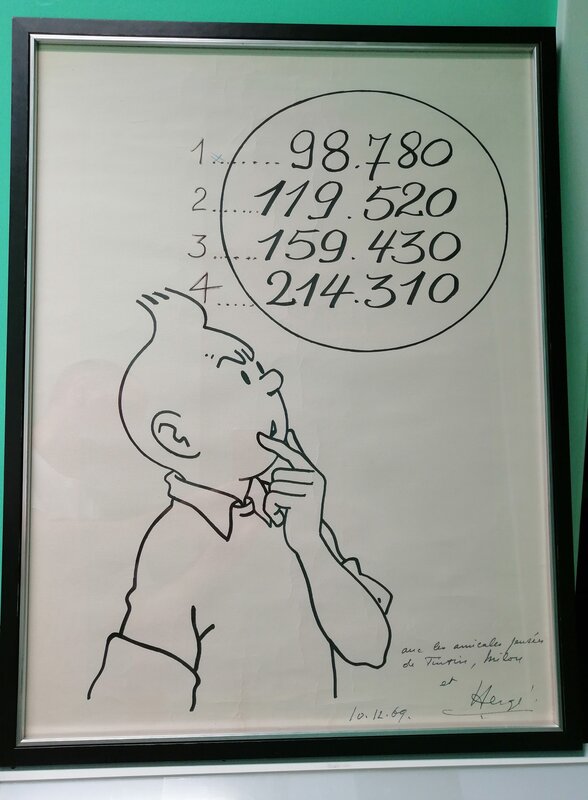 For sale - Tintin a la RTBF. by Hergé - Original Illustration