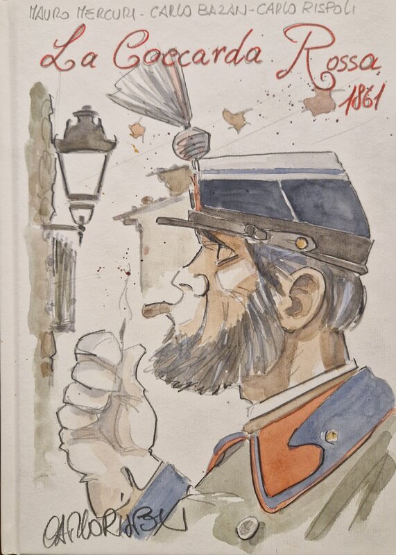 Carlo Rispoli, La Coccarda Rossa 1861 - Dédicace