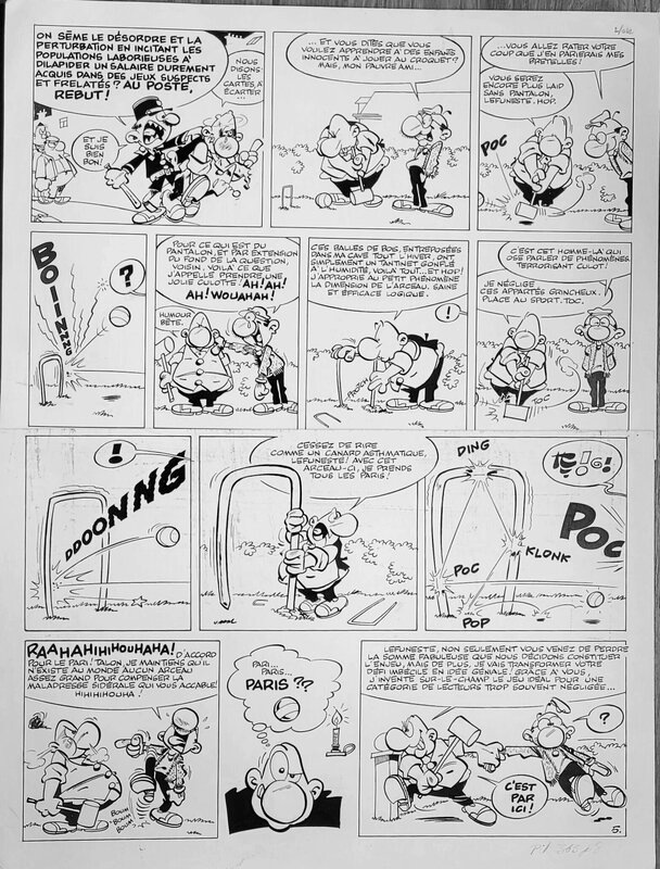 Achille TALON par Greg - Planche originale