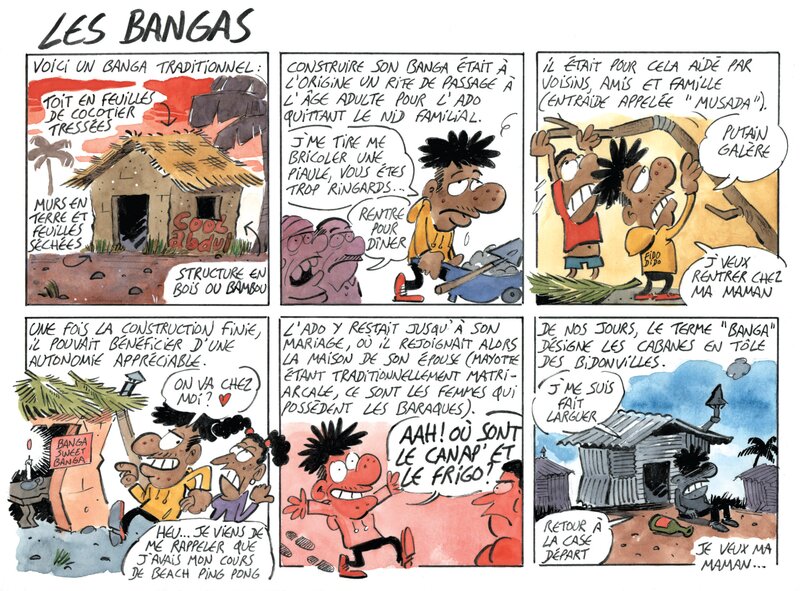En vente - Les Bangas par Simon Mitteault - Planche originale
