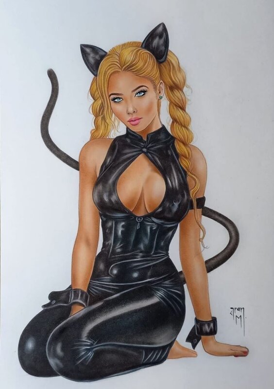 Catwoman par Jean Medeiros - Illustration originale
