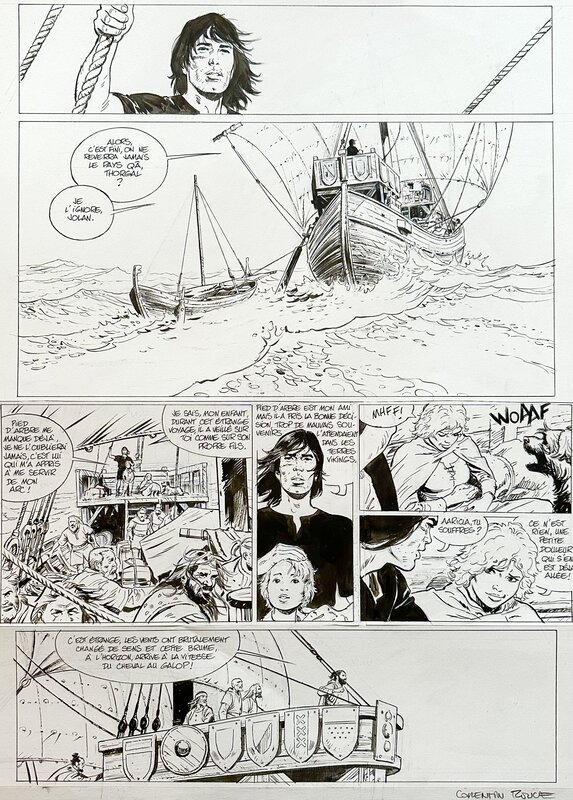 CORENTIN ROUGE : planche de Thorgal Saga Wendigo - Planche originale