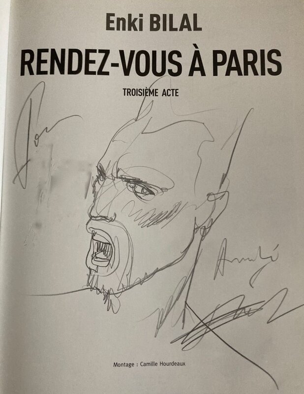 Dédicace Homme Hurlant Enki Bilal - Sketch