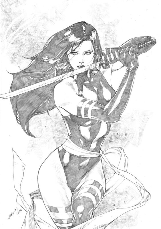 Psylocke par Gardenio - Illustration originale