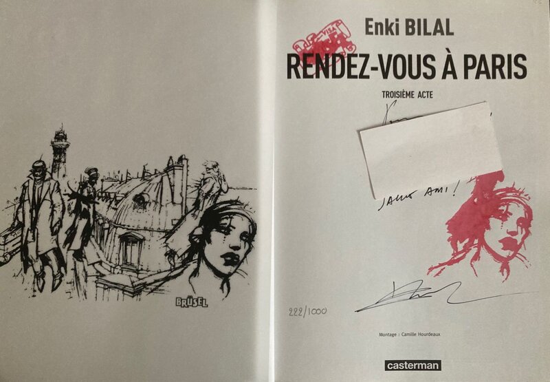 Tampon calque et signature Enki Bilal - Sketch
