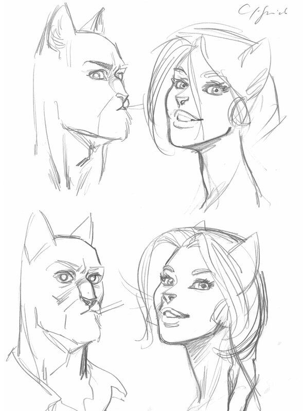 Blacksad et Natalia par Juanjo Guarnido - Planche originale