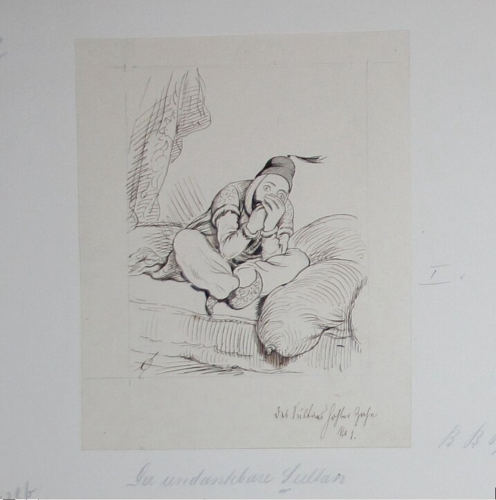 Adolf Oberländer, Le sultan ingrat (Dentiste) - Illustration originale