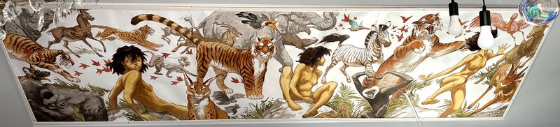 Frank Pé, Zoo fresque (3 Parties) - Original Illustration