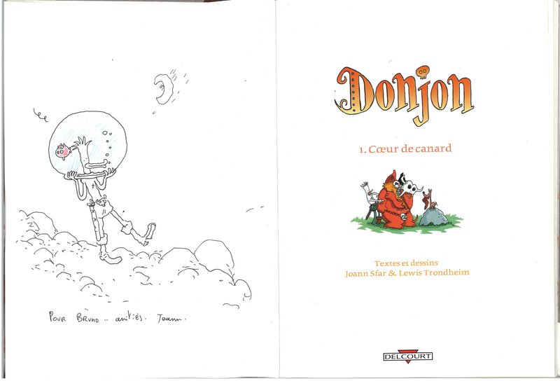 Joann Sfar, Lewis Trondheim, Donjon Zénith - Coeur de canard - Dédicace