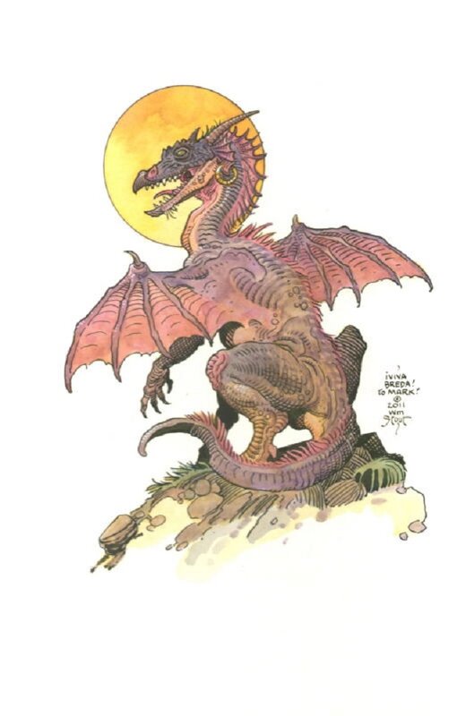 Purple Dragon par William Stout - Illustration originale
