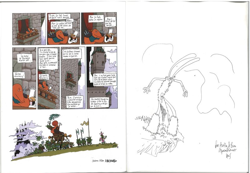 Lewis Trondheim, Joann Sfar, Donjon Zénith - Le roi de la bagarre - Dédicace