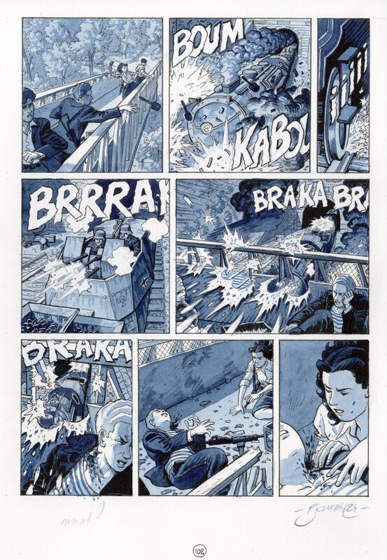 En vente - Dominique Bertail, Madeleine, Résistante tome 3 - planche originale 102 - Planche originale