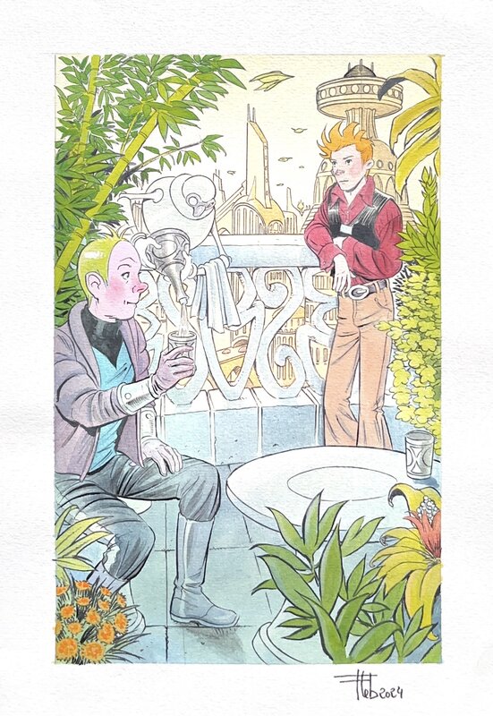 Fabrice Lebeault Spirou et Fantasio - Illustration originale