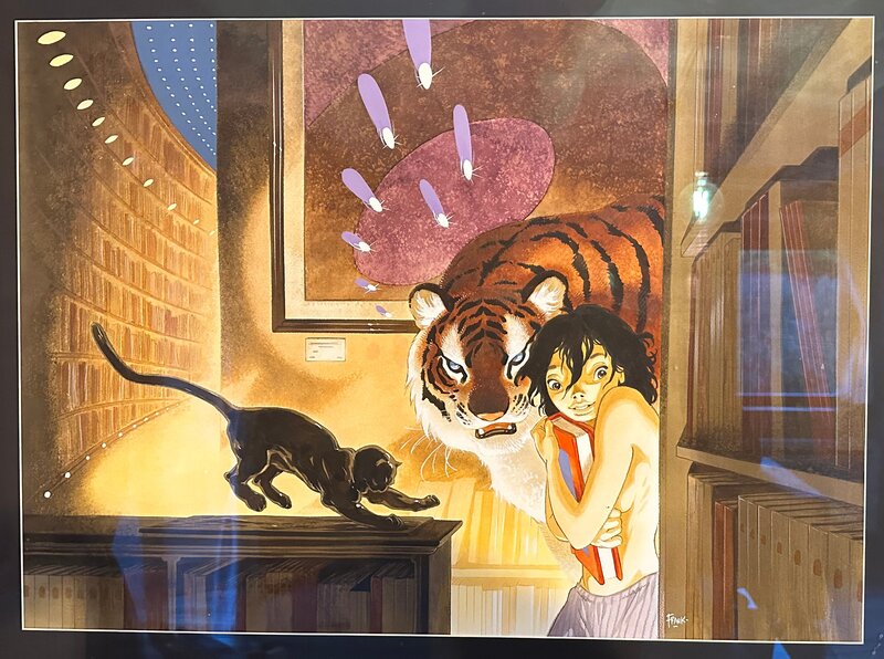 Frank Pé, La bibliotheque de Manon - Original Illustration
