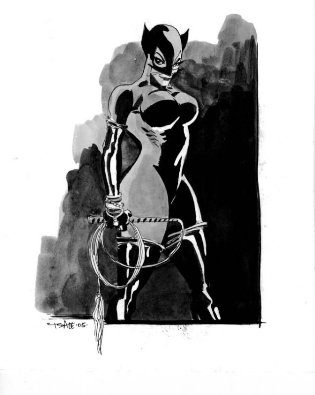 Catwoman par Tim Sale - Illustration originale