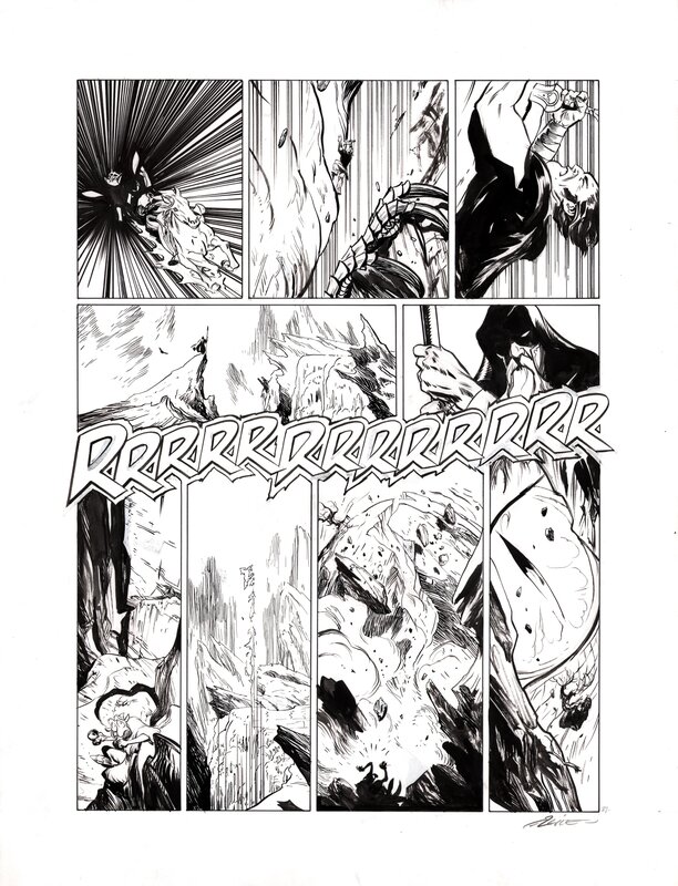 Alex Alice, Siegfried, Le Crépuscule des Dieux - Planche originale