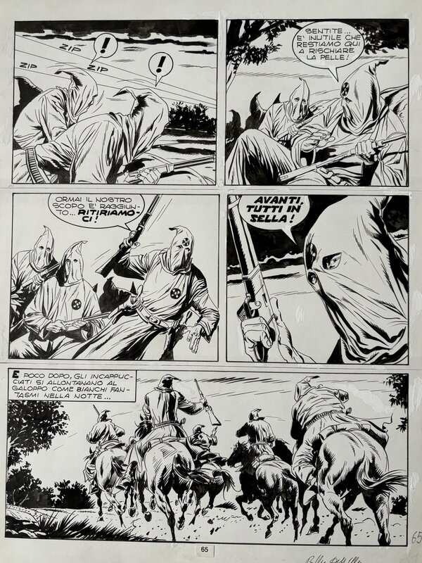 Raffaele Della Monica, Tex La croce Fiammeggiante - Planche originale