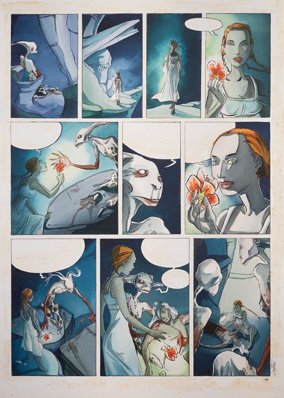 En vente - Isabelle Dethan, Le roi cyclope - T1 p 16 - Planche originale